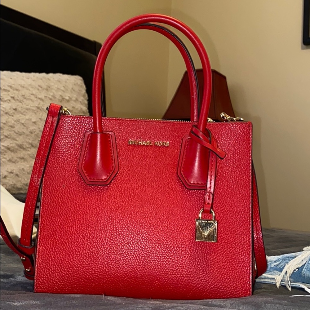 Red Michael Kors purse